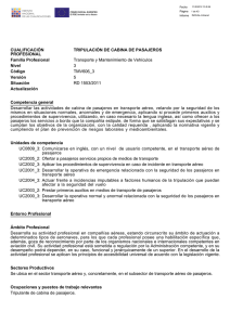 CUALIFICACIÓN PROFESIONAL TRIPULACIÓN DE CABINA DE