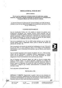 Reglamento interno de derechos de petición