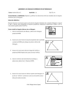 ¡MIDIENDO LOS ÁNGULOS INTERNOS DE UN TRIÁNGULO!