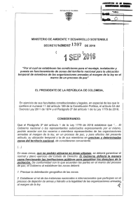 Decreto 1397 de 2016 - Presidencia de la República