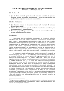 PREDICCION DE ESTRUCTURA SECUNDARIA DE PROTEINAS Y