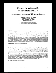 Formas de legitimación de la violencia en TV - E
