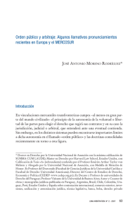 Orden público y arbitraje: Algunos llamativos pronunciamientos