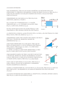 las sumas de riemann para determinar el área de una figura