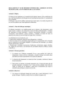 reglamento nº 49 de régimen interno del albergue juvenil municipal