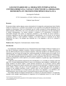 causas y efectos de la migración hondureña en tránsito por méxico