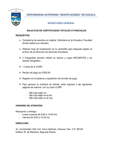 Certificados totales o parciales - Universidad Autónoma Benito