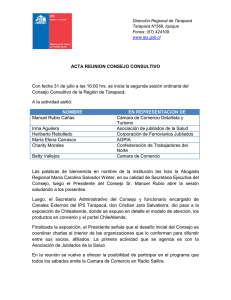 ACTA REUNION CONSEJO CONSULTIVO Con fecha 31 de julio a