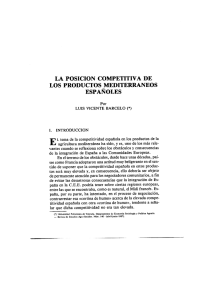 LA POSICION COMPETITIVA DE LOS PRODUCTOS