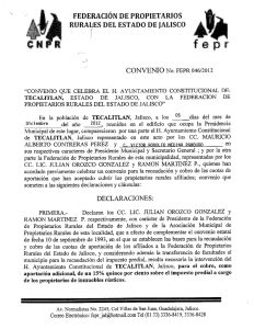 3. Federación de Propietarios Rurales del Estado de Jalisco.