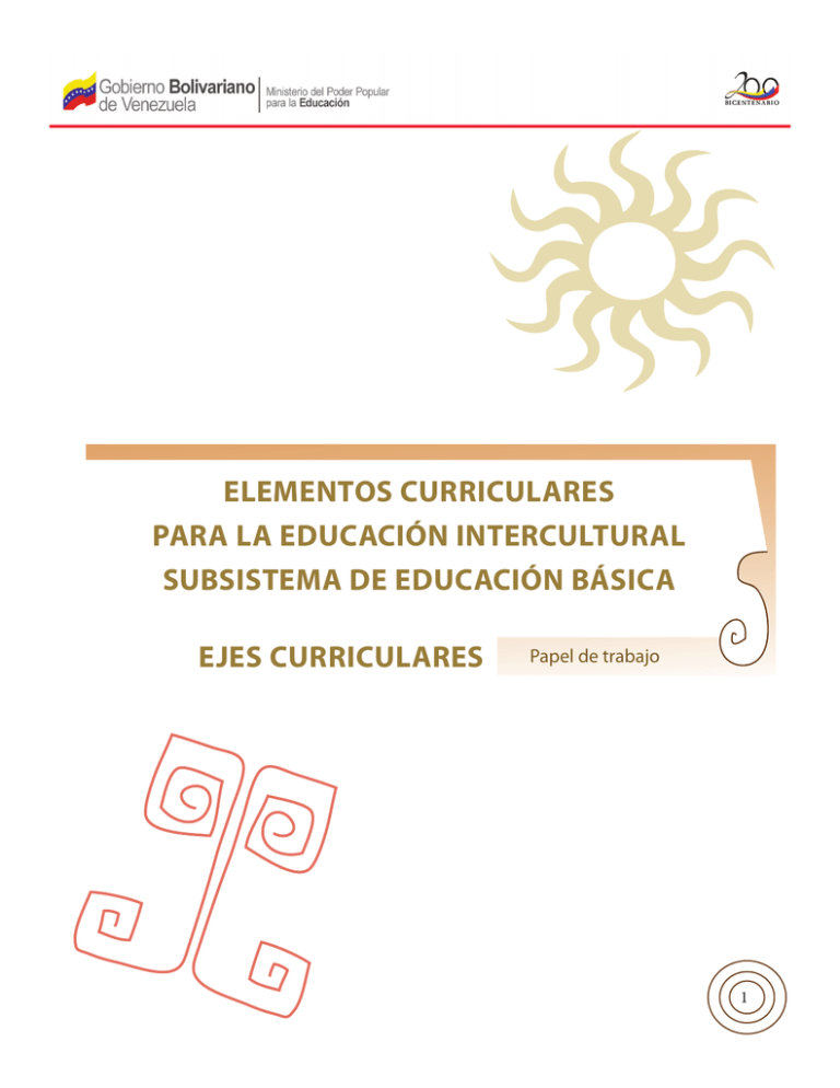 Elementos Curriculares Para La Educación Intercultural Subsistema