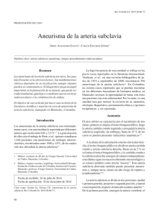 Aneurisma de la arteria subclavia