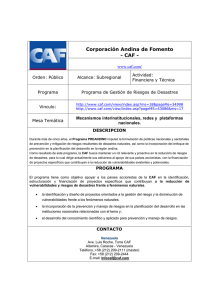 Corporación Andina de Fomento - CAF -