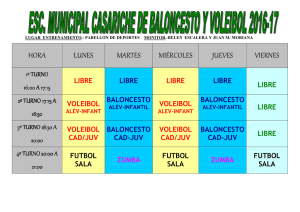ESCUELA MUNICIPAL DE BALONCESTO Y VOLEIBOL 2016-2017