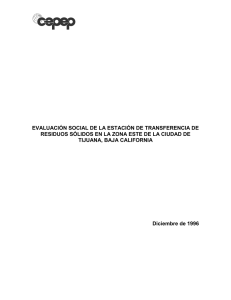 evaluación social de la estación de transferencia de residuos