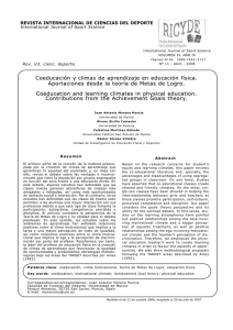 Coeducación y climas de aprendizaje en educación física