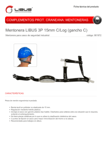 Mentonera LIBUS 3P 15mm C/Log (gancho C)