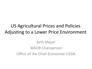 US Agricultural Prices and Policies Adjusting to a Lower Price