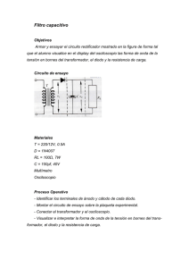 Filtro capacitivo - Laboratorio de electromecánica eetp 465 Rosario