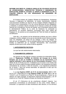 informe que emite el consejo andaluz de colegios