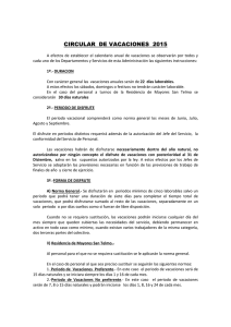 circular de vacaciones 2015