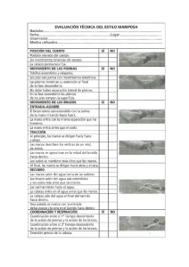 EVALUACIÓN TÉCNICA DEL ESTILO MARIPOSA