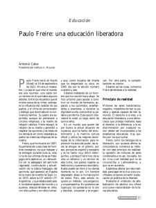 Paulo Freire: una educación liberadora
