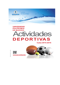 Oferta Actividades Deportivas 2015-2016