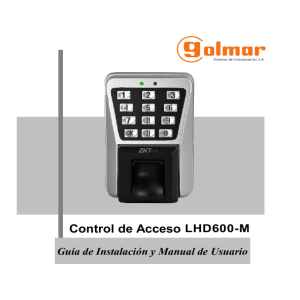 MA500 Access Control System User Manual