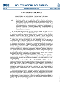 Convocatoria 2015 - Oficina Española de Patentes y Marcas