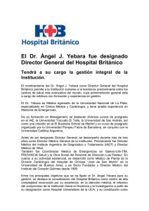 El Dr. Ángel J. Yebara fue designado Director