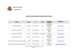 Listado de Universidades en EAU
