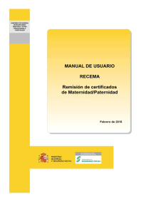 Manual RECEMA: Certificados Maternidad/Paternidad Sistema RED