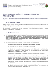 Título VI.- REGULACIÓN DEL SUELO URBANIZABLE PROGRAMADO