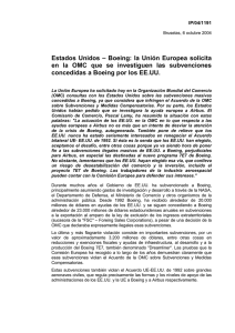 Estados Unidos – Boeing: la Unión Europea solicita en la