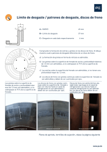 Límite de desgaste / patrones de desgaste, discos de freno