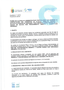 CONTRATACIÓN DEL SUMINISTRO DE PLANTAS. SEMILLAS