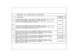 MEMORIA DE CARPINTERIA EXTERIOR