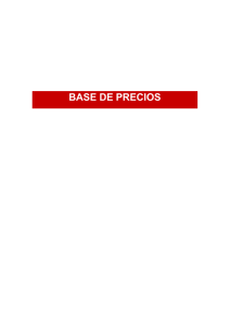 base de precios - Comunidad de Madrid