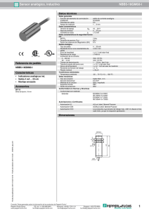 1 Sensor analógico, inductivo NBB5 18GM60 I