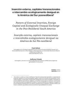Inserción externa, capitales transnacionales e intercambio