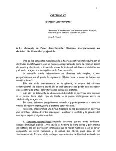 CAPÍTULO VI El Poder Constituyente 6.1.