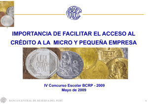 Importancia de facilitar el acceso al crédito a la micro y pequeña