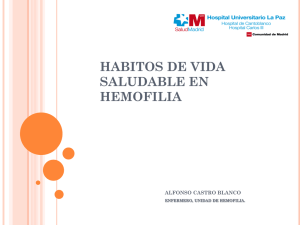 HABITOS DE VIDA SALUDABLE EN HEMOFILIA