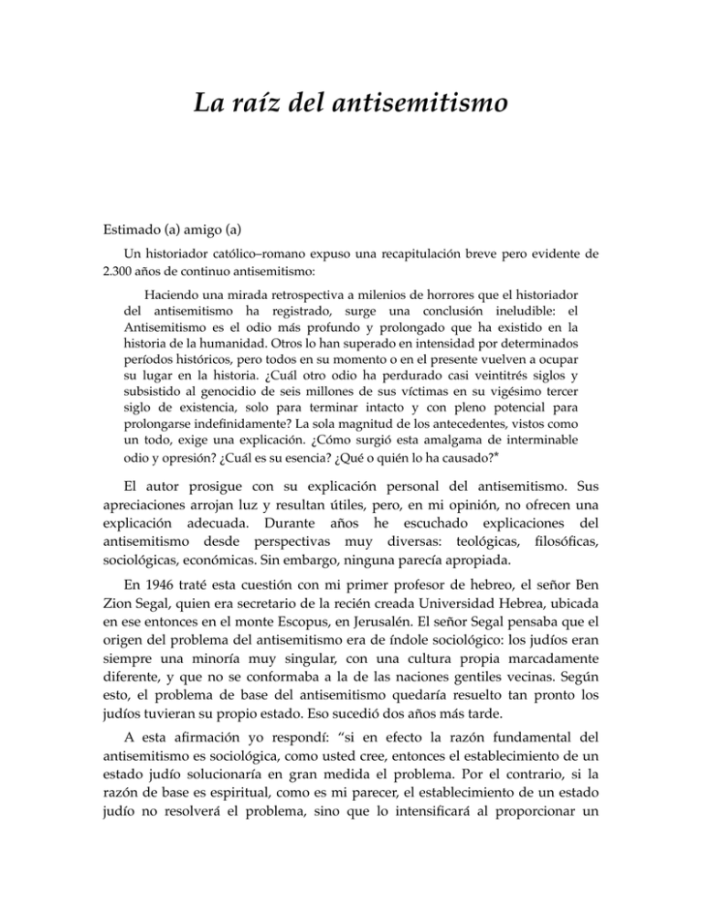 La Ra z Del Antisemitismo