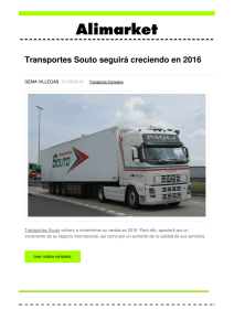 Transportes Souto seguirá creciendo en 2016 - Noticias