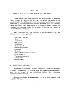 CAPITULO II CARACTERISTICAS DE LOS INSTRUMENTOS DE