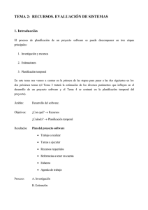 TEMA 2: RECURSOS. EVALUACIÓN DE SISTEMAS