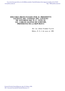 discurso pronunciado por el presidente saliente del consejo