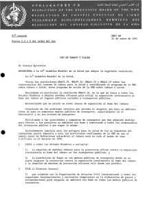 resolution of the executive board of the who résolution du conseil